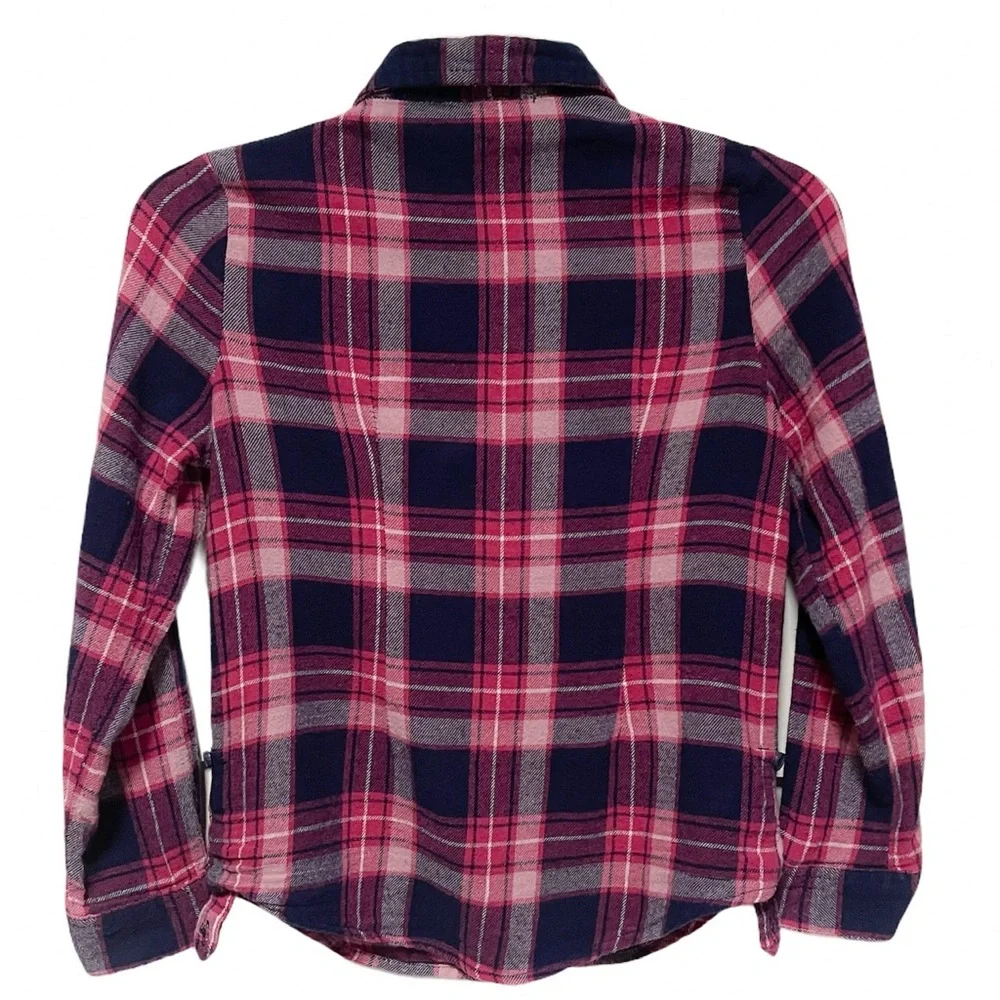 Derek Heart Pink Plaid Cotton Flannel Shirt